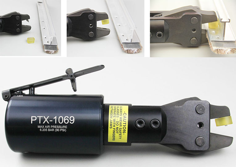 Custom Pneumatic Crimp Tool for Loop Rings, S Hooks and Heavy Wire.